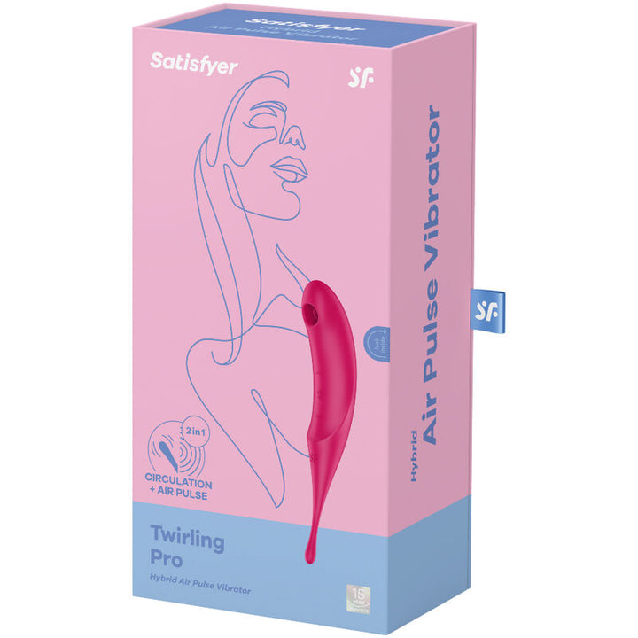 Estimulador Clitoriano Usb Sucção e Vibração Satisfyer Twirling Pro Vermelho