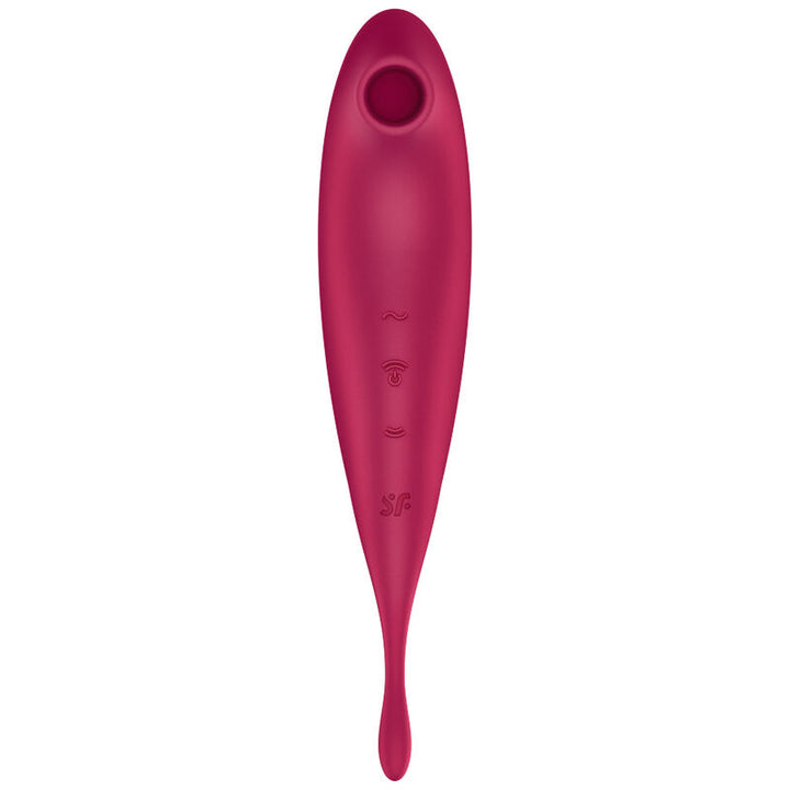 Estimulador Clitoriano Usb Sucção e Vibração Satisfyer Twirling Pro+ Vermelho Controlo Remoto App