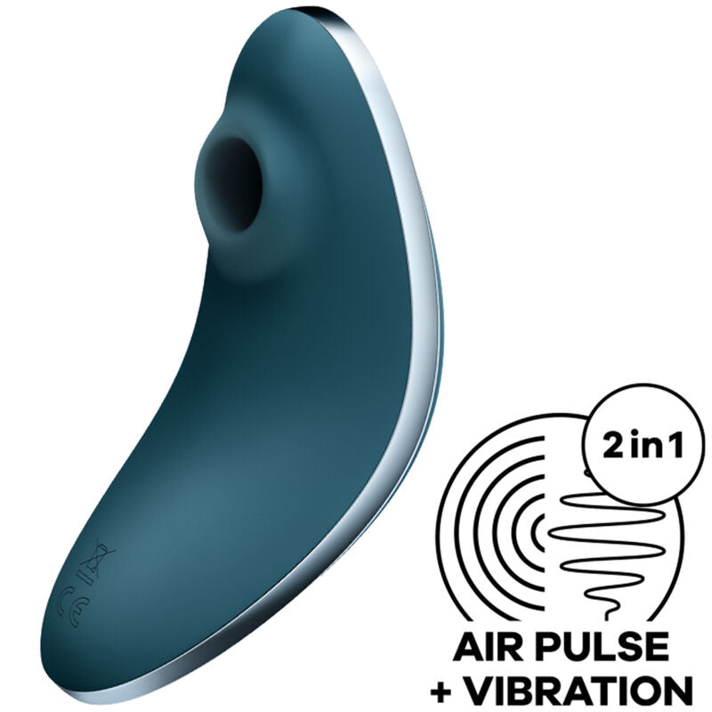 Estimulador Clitoriano Usb Sucção e Vibração Satisfyer Vulva Lover 1 Azul