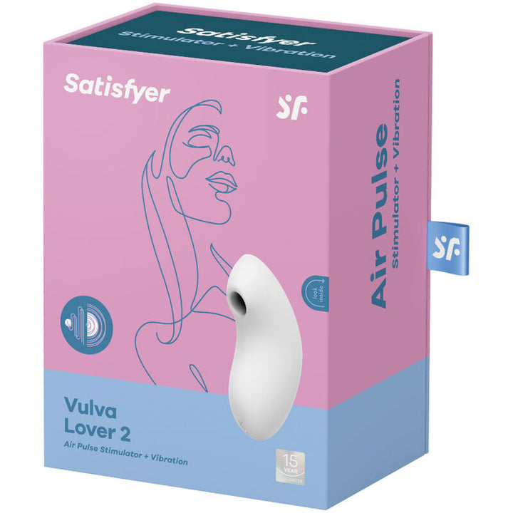 Estimulador Clitoriano Usb Sucção e Vibração Satisfyer Vulva Lover 2 Branco