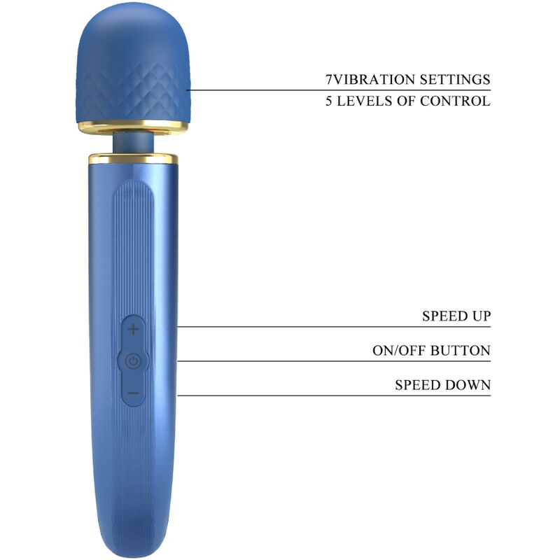 Estimulador Clitoriano Usb Varinha Prettylove Colorful Azul
