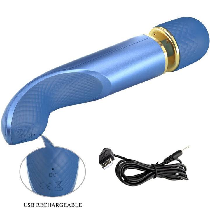 Estimulador Clitoriano Usb Varinha Prettylove Colorful Azul