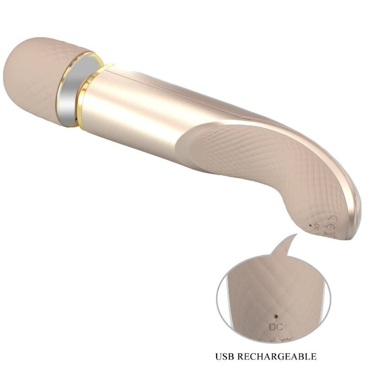 Estimulador Clitoriano Usb Varinha Prettylove Colorful Champanhe