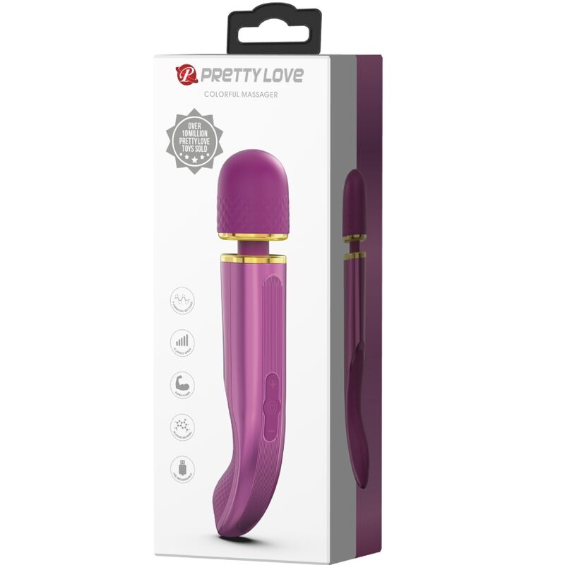 Estimulador Clitoriano Usb Varinha Prettylove Colorful Roxo