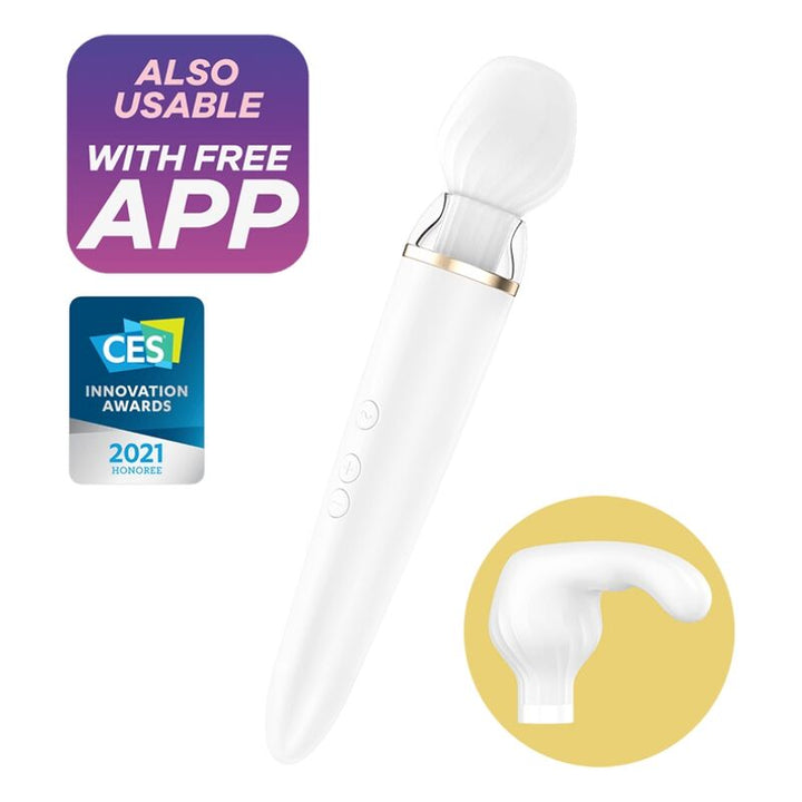 Estimulador Clitoriano Usb Varinha Satisfyer Double Wand-er Controlo Remoto App