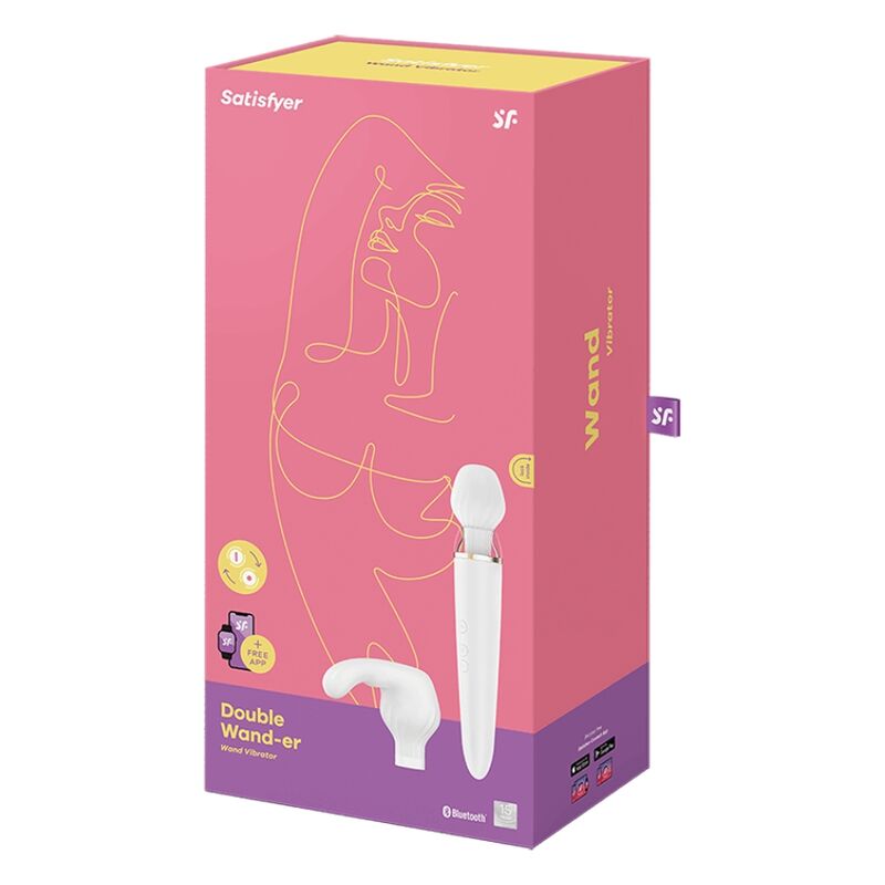 Estimulador Clitoriano Usb Varinha Satisfyer Double Wand-er Controlo Remoto App