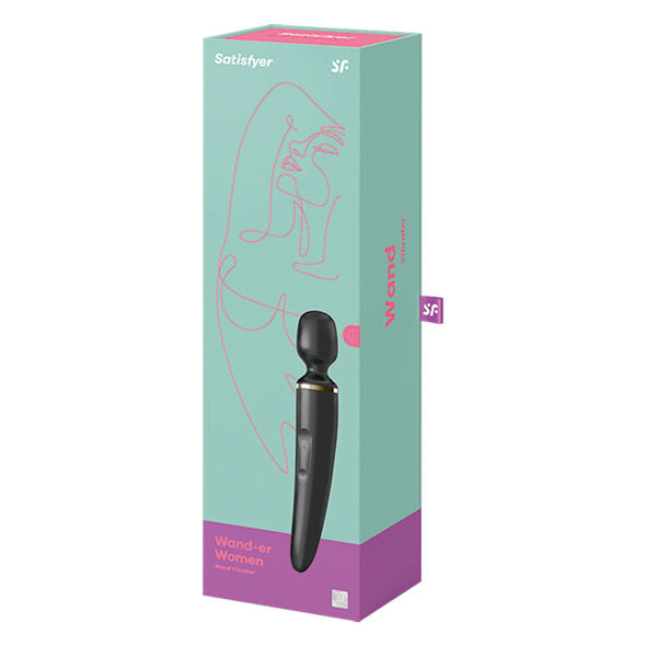 Estimulador Clitoriano Usb Varinha Satisfyer Wander Woman Preto