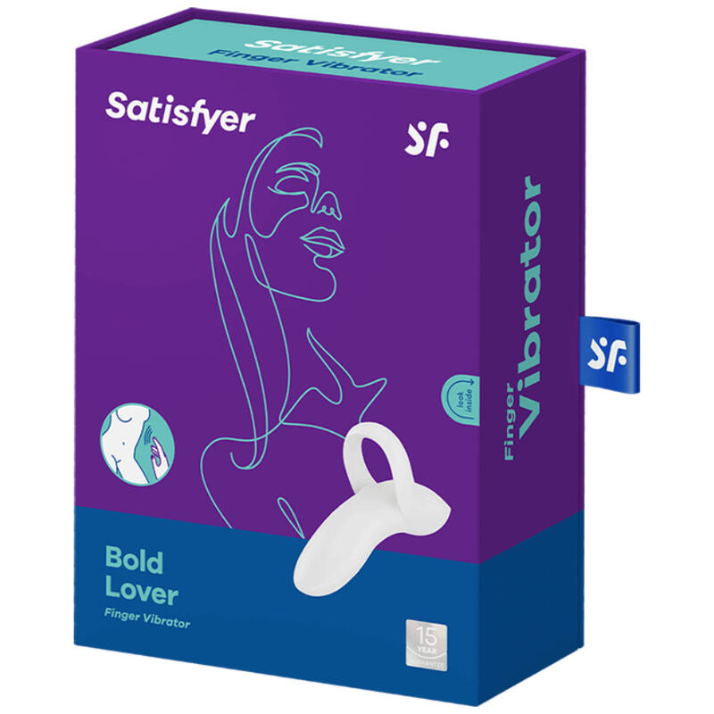 Estimulador Clitoriano Usb Vibração Dedo Satisfyer Bold Lover Branco
