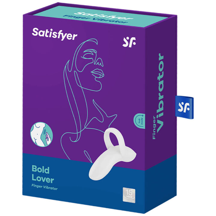 Estimulador Clitoriano Usb Vibração Dedo Satisfyer Bold Lover Branco