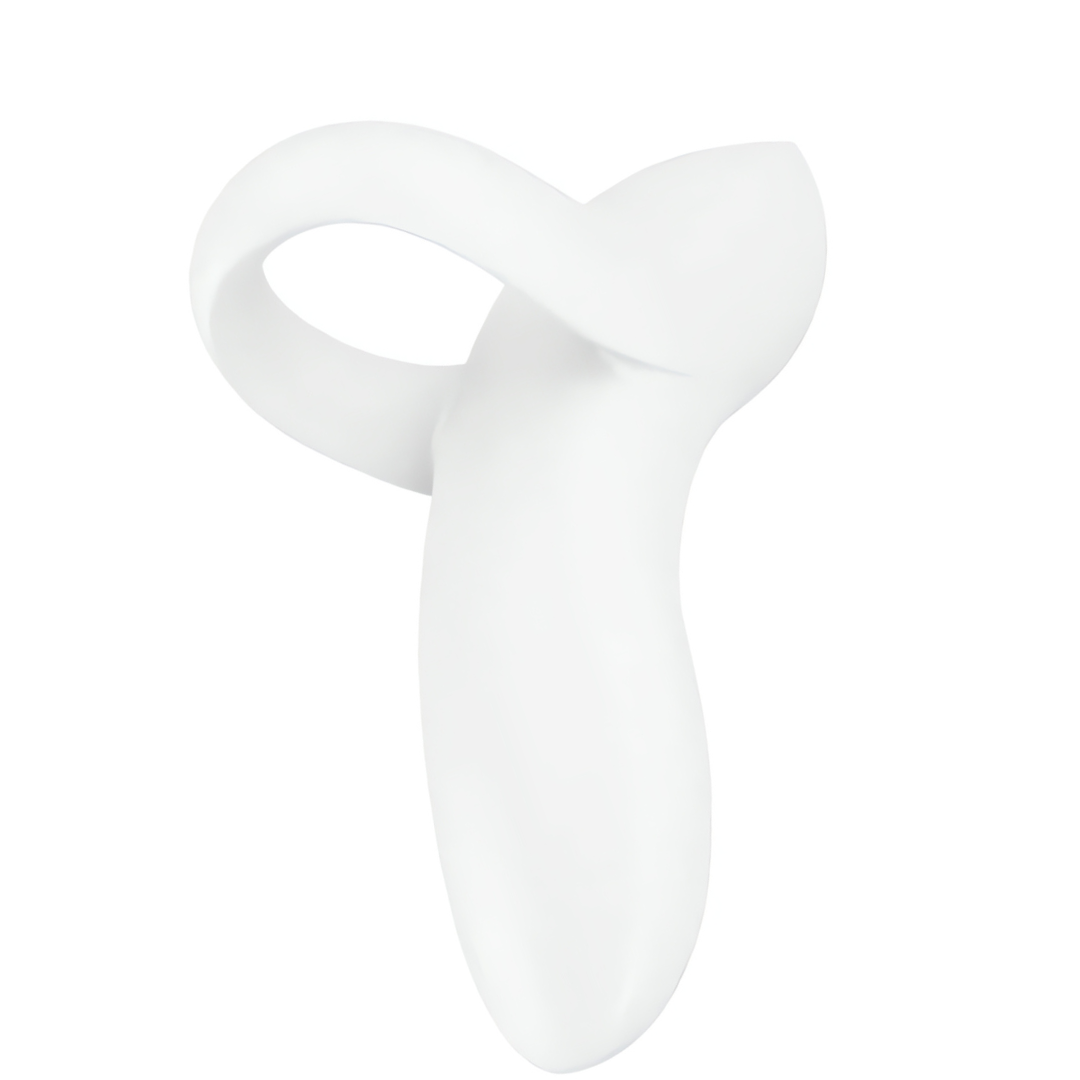 Estimulador Clitoriano Usb Vibração Dedo Satisfyer Bold Lover Branco