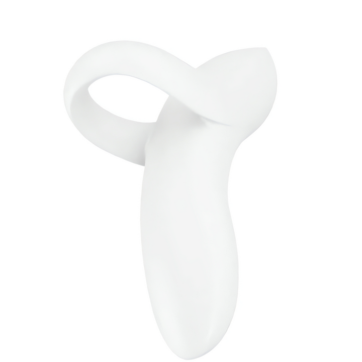 Estimulador Clitoriano Usb Vibração Dedo Satisfyer Bold Lover Branco