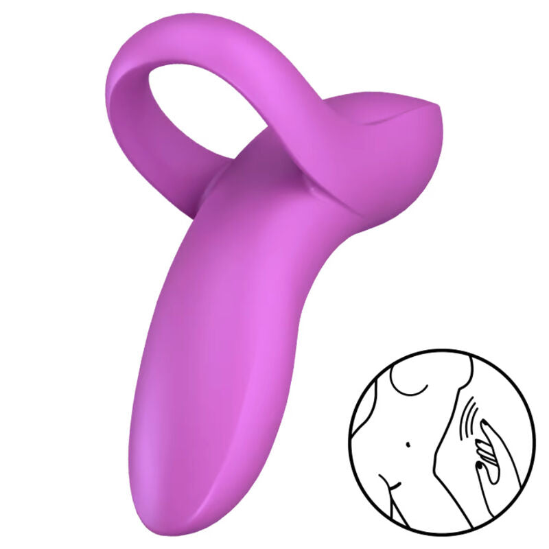 Estimulador Clitoriano Usb Vibração Dedo Satisfyer Bold Lover Rosa