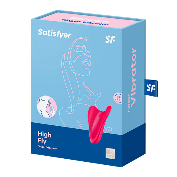 Estimulador Clitoriano Usb Vibração Dedo Satisfyer High Fly Fúcsia