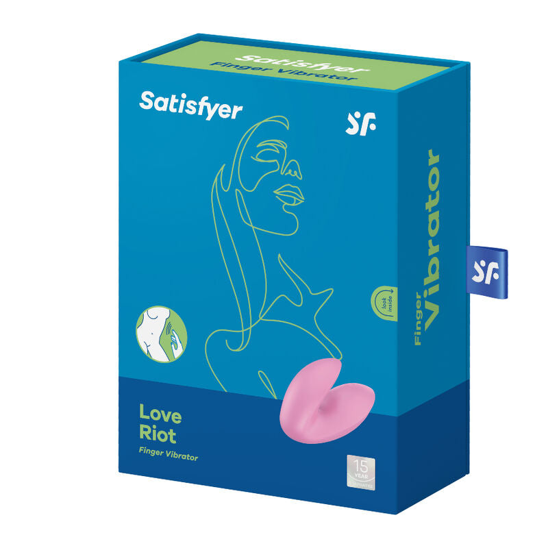 Estimulador Clitoriano Usb Vibração Dedo Satisfyer Love Riot Rosa