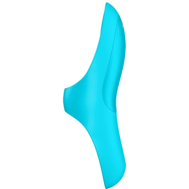 Estimulador Clitoriano Usb Vibração Dedo Satisfyer Teaser Azul Claro