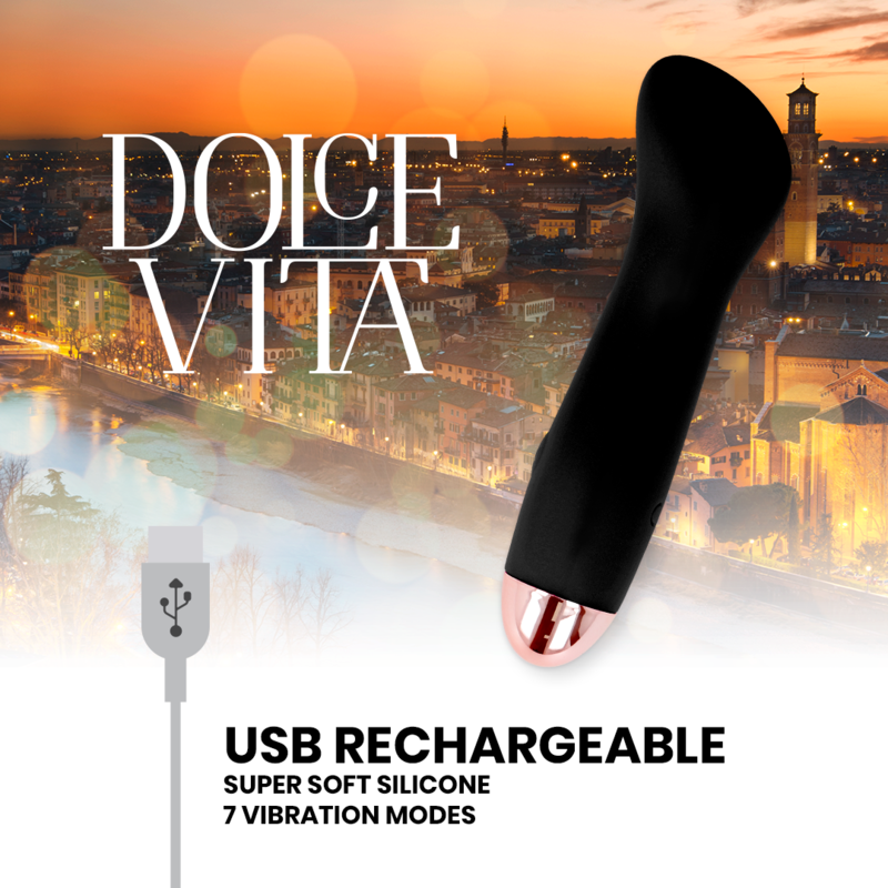 Estimulador Clitoriano Usb Vibração DolceVita 1 Preto