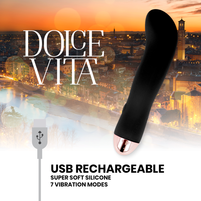 Estimulador Clitoriano Usb Vibração DolceVita 2 Preto