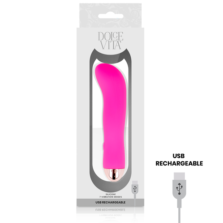 Estimulador Clitoriano Usb Vibração DolceVita 2 Rosa