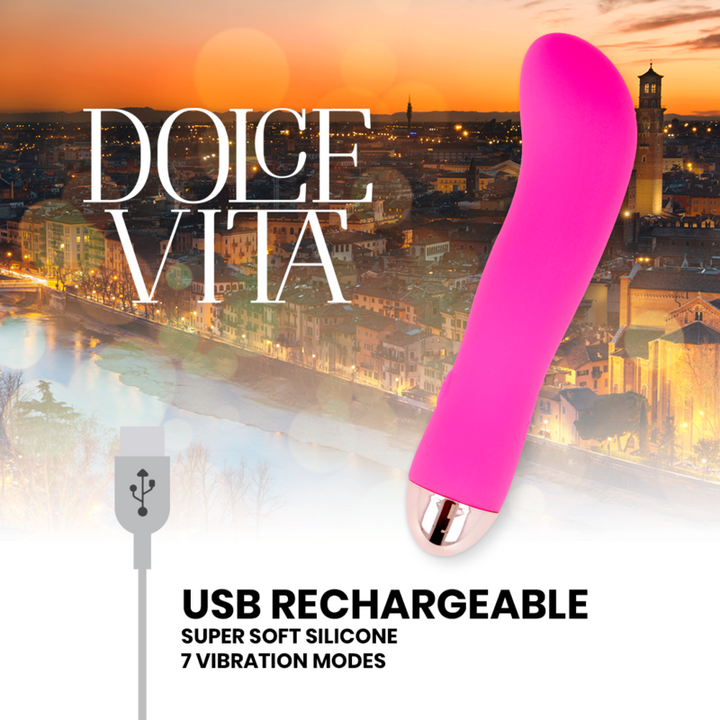 Estimulador Clitoriano Usb Vibração DolceVita 2 Rosa