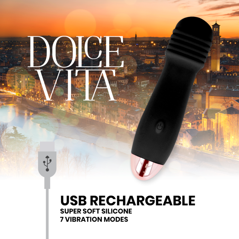 Estimulador Clitoriano Usb Vibração DolceVita 3 Preto