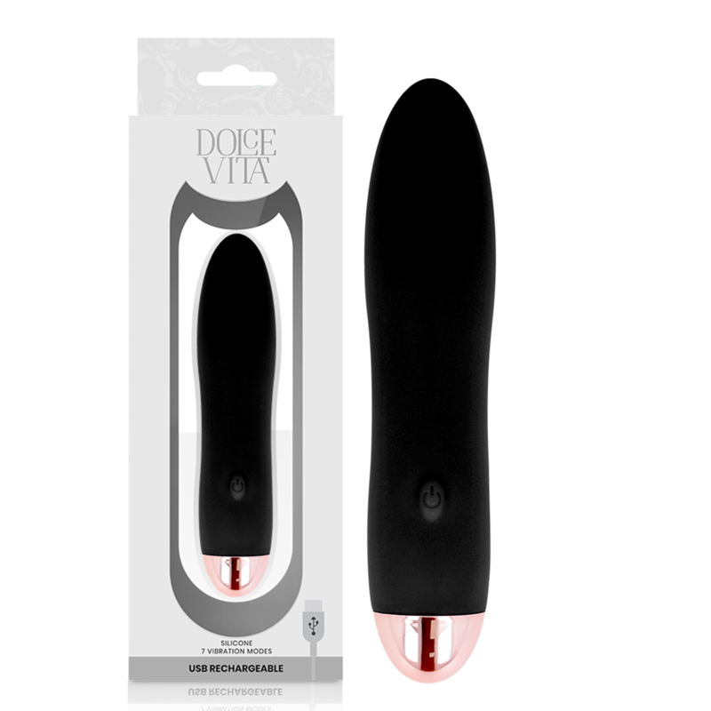 Estimulador Clitoriano Usb Vibração DolceVita 4 Preto