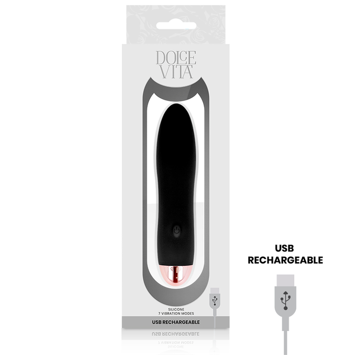 Estimulador Clitoriano Usb Vibração DolceVita 4 Preto