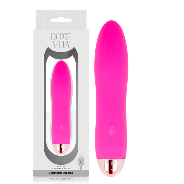 Estimulador Clitoriano Usb Vibração DolceVita 4 Rosa