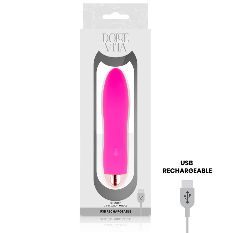 Estimulador Clitoriano Usb Vibração DolceVita 4 Rosa