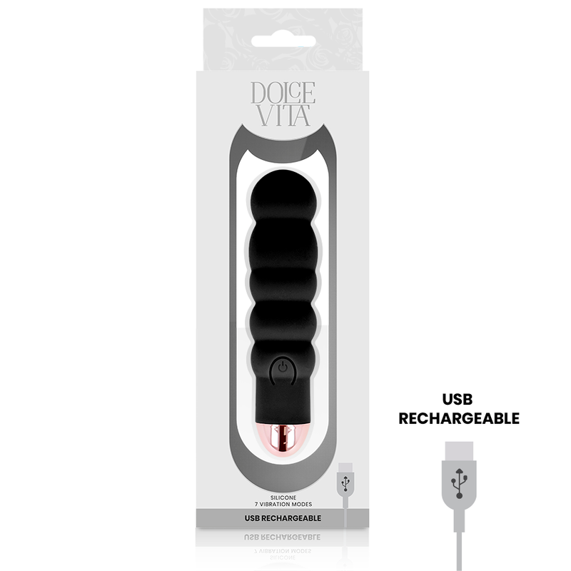 Estimulador Clitoriano Usb Vibração DolceVita 6 Preto