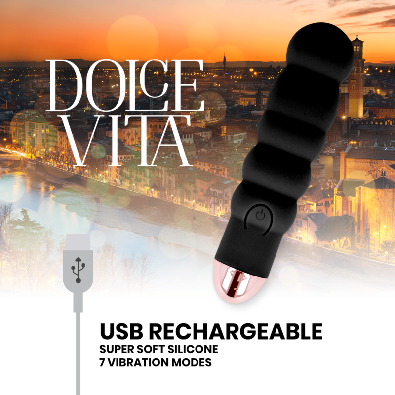 Estimulador Clitoriano Usb Vibração DolceVita 6 Preto