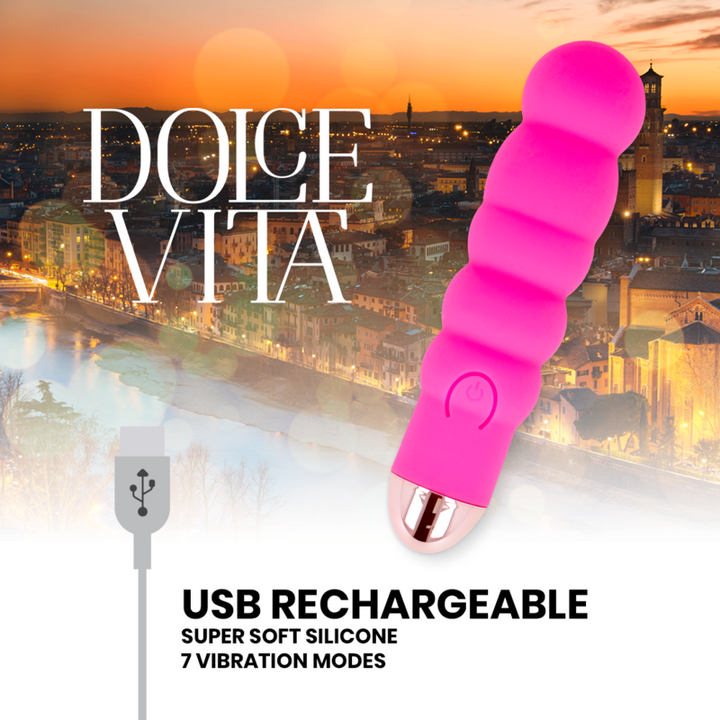 Estimulador Clitoriano Usb Vibração DolceVita 6 Rosa