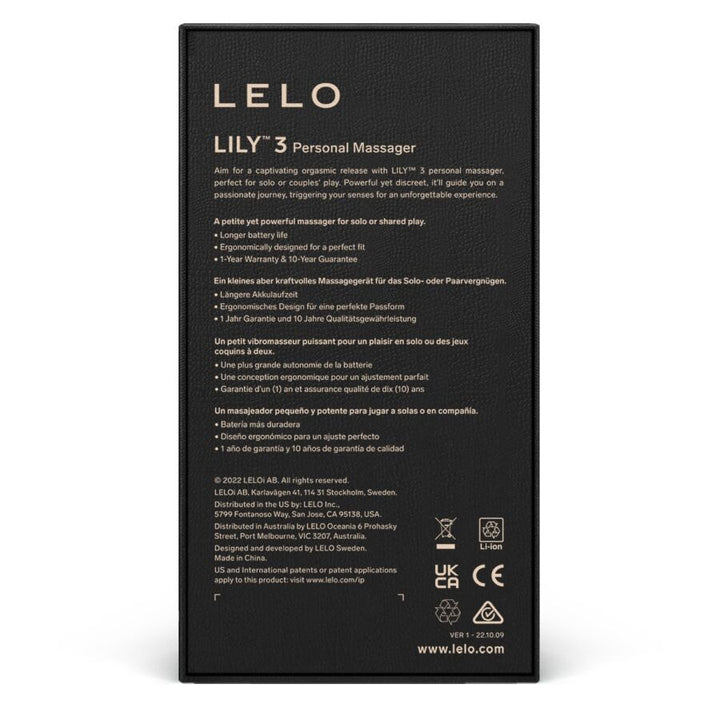 Estimulador Clitoriano Usb Vibração Lelo Lily 3 Lilás
