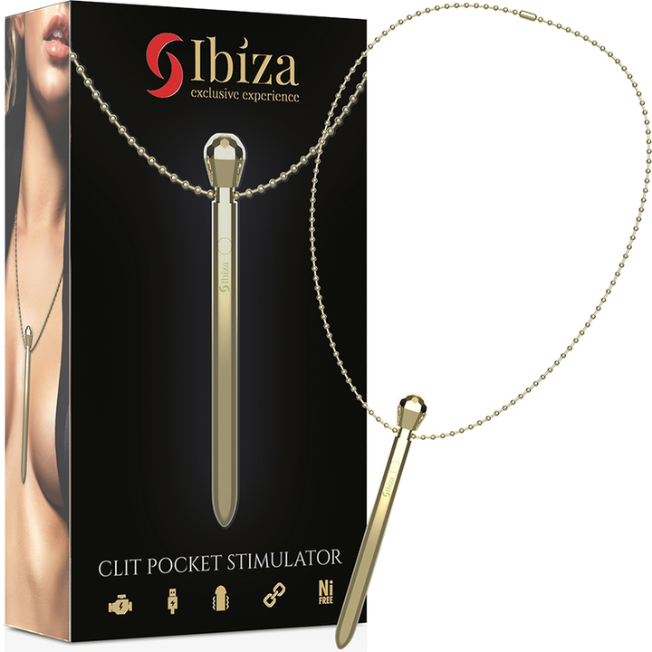 Estimulador Clitoriano Usb Vibração Necklace Ibiza Clit Pocket