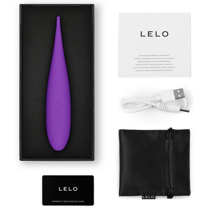 Estimulador Clitoriano Usb Vibração Ponta Lelo Dot Travel Roxo