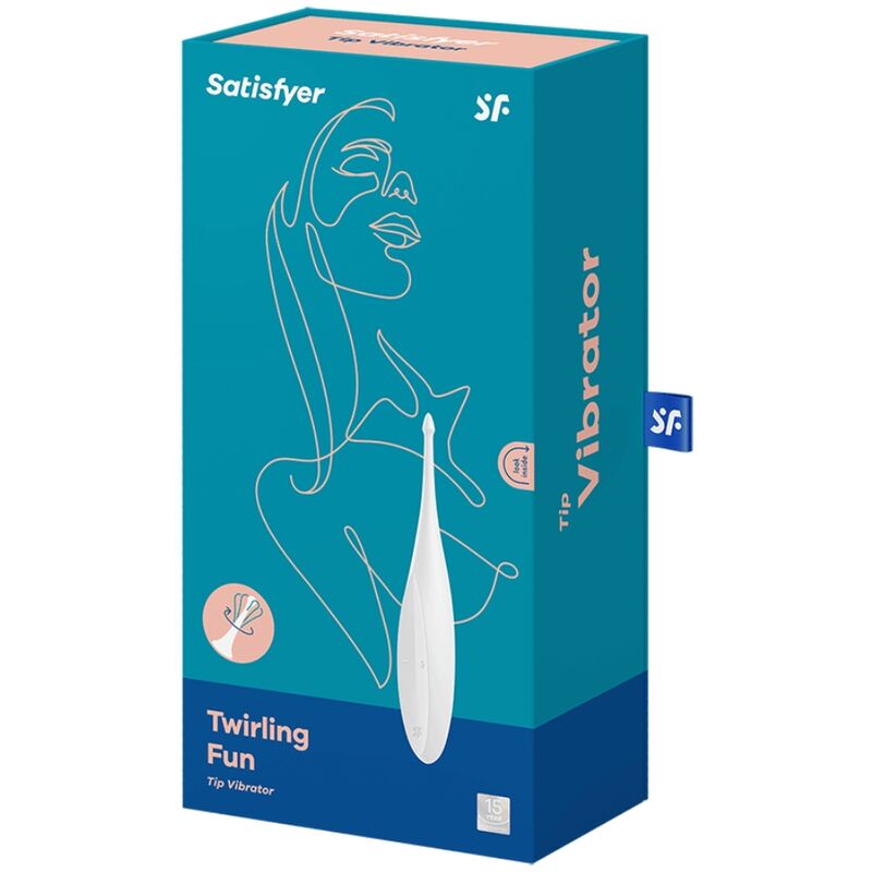 Estimulador Clitoriano Usb Vibração Ponta Satisfyer Twirling Fun Branco