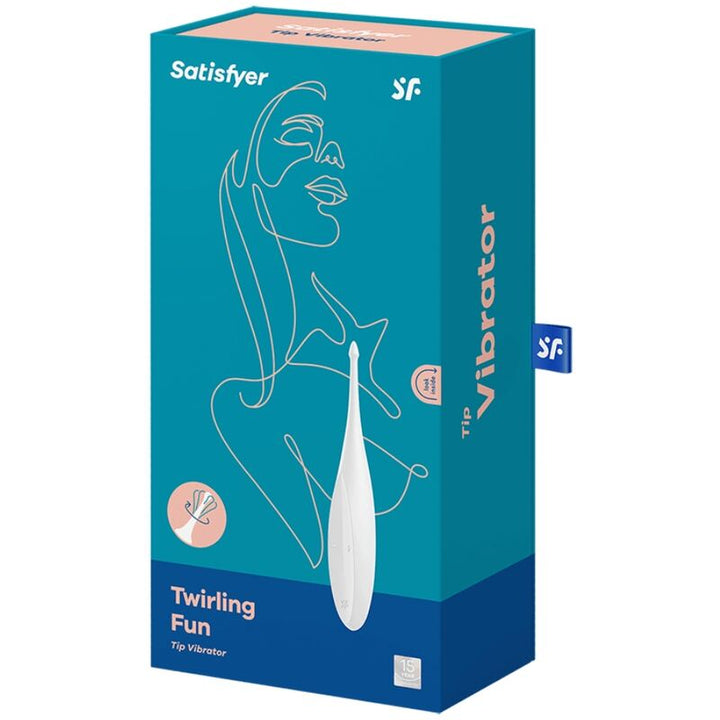 Estimulador Clitoriano Usb Vibração Ponta Satisfyer Twirling Fun Branco