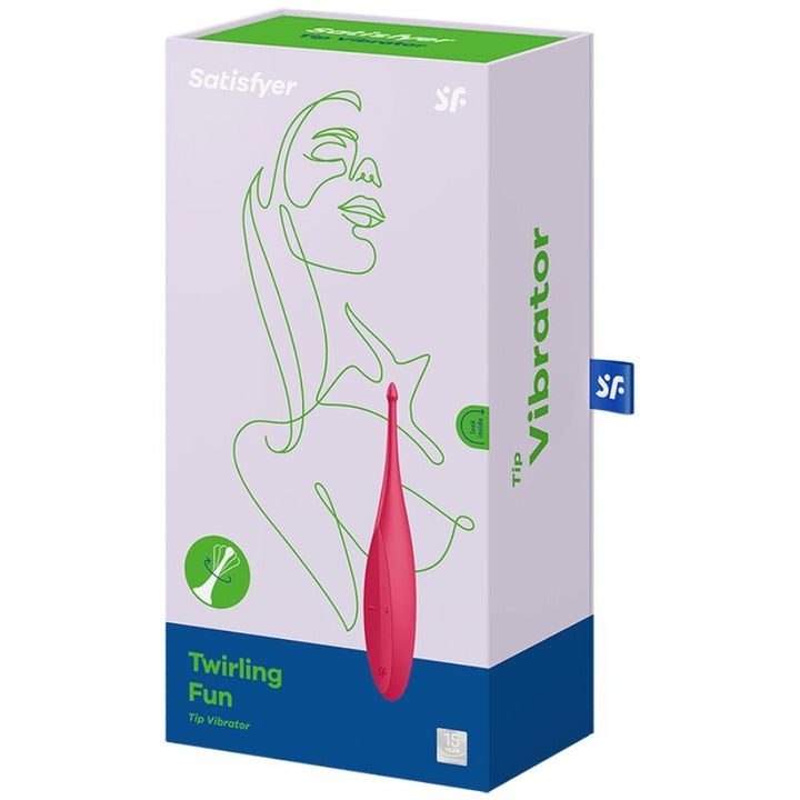 Estimulador Clitoriano Usb Vibração Ponta Satisfyer Twirling Fun Vermelho