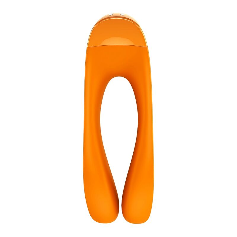 Estimulador Clitoriano Usb Vibração Satisfyer Candy Cane Laranja