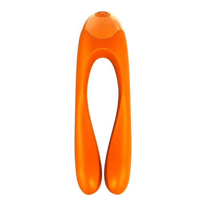 Estimulador Clitoriano Usb Vibração Satisfyer Candy Cane Laranja