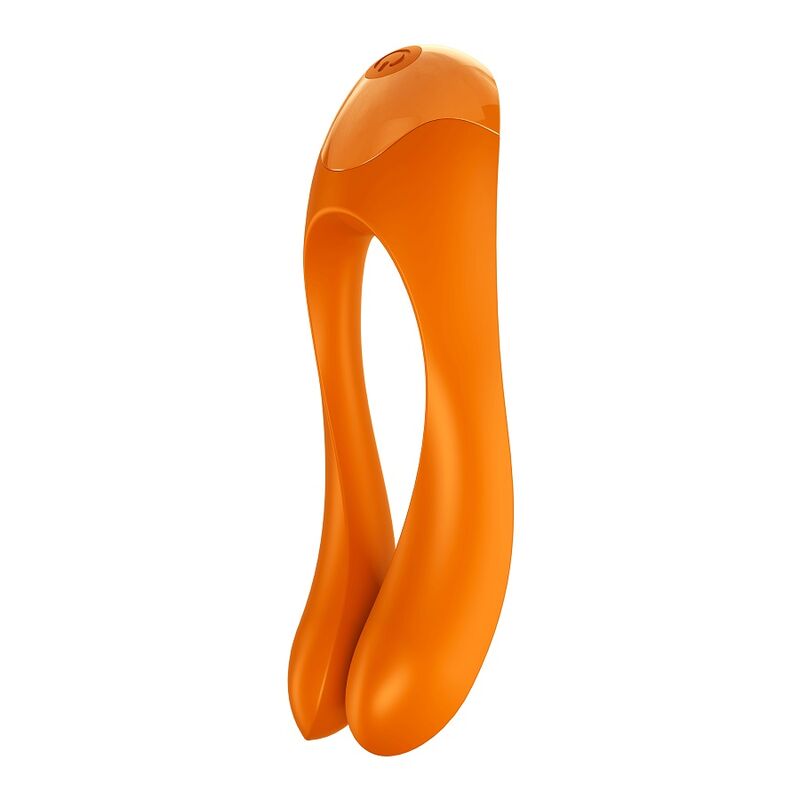 Estimulador Clitoriano Usb Vibração Satisfyer Candy Cane Laranja