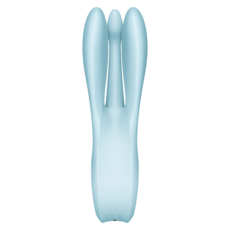 Estimulador Clitoriano Usb Vibração Satisfyer Threesome 1 Azul