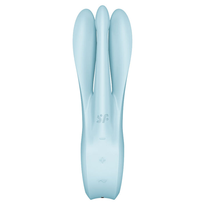 Estimulador Clitoriano Usb Vibração Satisfyer Threesome 1 Azul