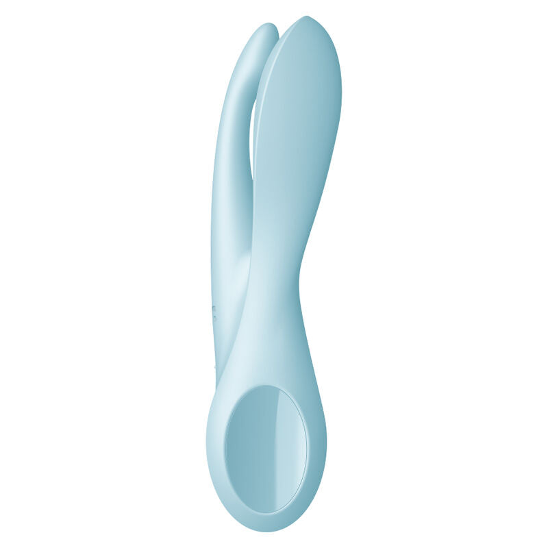 Estimulador Clitoriano Usb Vibração Satisfyer Threesome 1 Azul