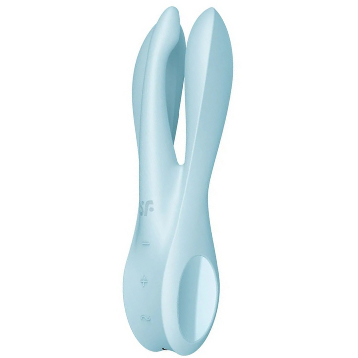 Estimulador Clitoriano Usb Vibração Satisfyer Threesome 1 Azul