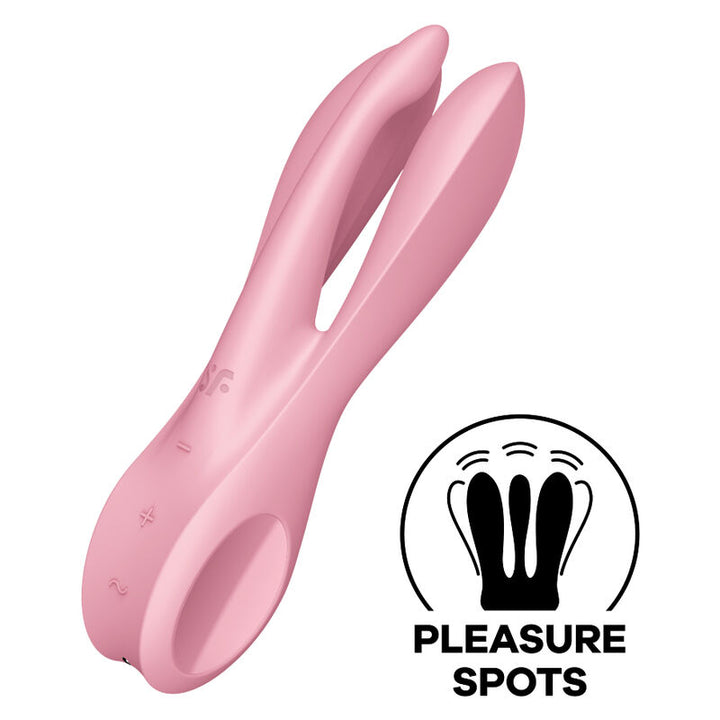 Estimulador Clitoriano Usb Vibração Satisfyer Threesome 1 Rosa