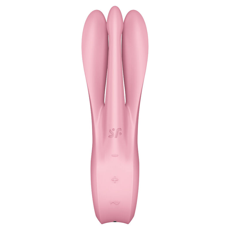 Estimulador Clitoriano Usb Vibração Satisfyer Threesome 1 Rosa