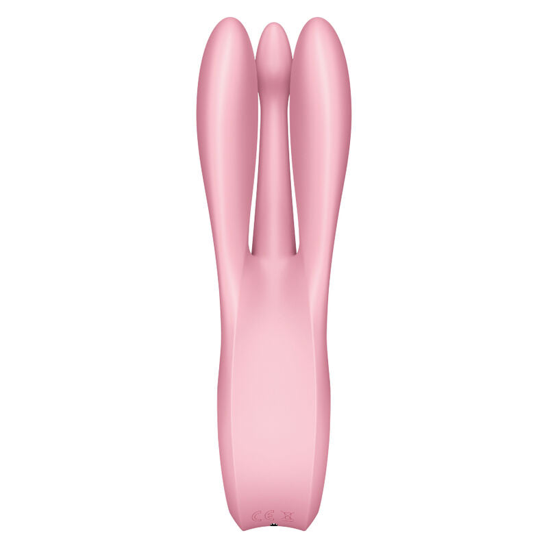 Estimulador Clitoriano Usb Vibração Satisfyer Threesome 1 Rosa