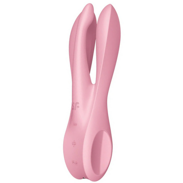 Estimulador Clitoriano Usb Vibração Satisfyer Threesome 1 Rosa