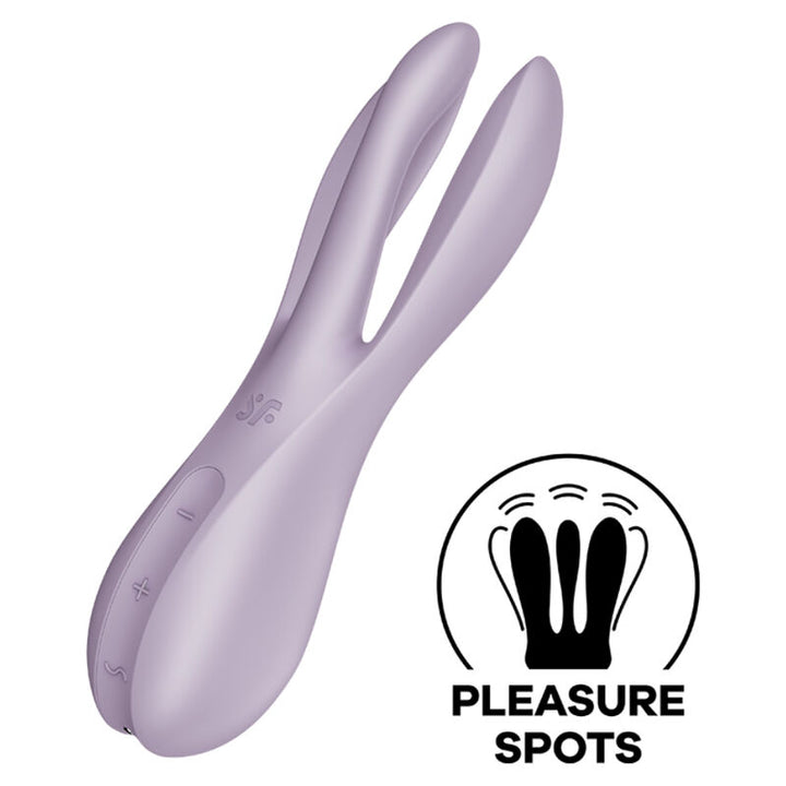 Estimulador Clitoriano Usb Vibração Satisfyer Threesome 2 Violeta