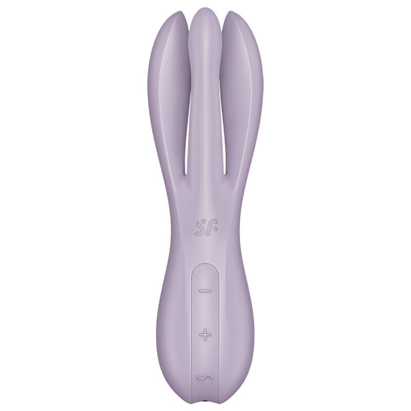Estimulador Clitoriano Usb Vibração Satisfyer Threesome 2 Violeta